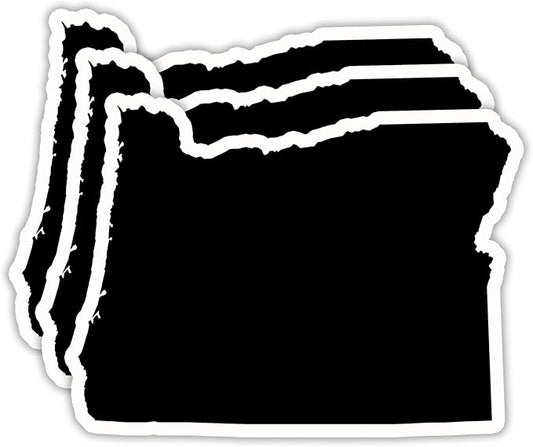 (3PCS) Oregon State Map Stickers, US State Stickers - Waterproof Vinyl Decals for Tumblers, Water Bottles, Laptops, Books, Scrapbooks, Great for Oregon Lovers 3 x 2.2 Inch