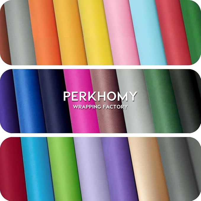 PerkHomy OrangeRed Kraft Paper Roll 36" x 1,800" (150') for Gift Wrapping Bouquet Flower Art Painting Craft Writing Packaging Shipping 80GSM 55LB (OrangeRed, 36" x 150')