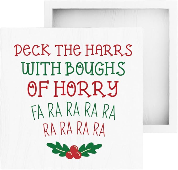Christmas Vacation Decorations for Home Christmas Holiday Decor for Kitchen Xmas Vacation Decor for Living room Merry Xmas Decorations 5 x 5 Inches