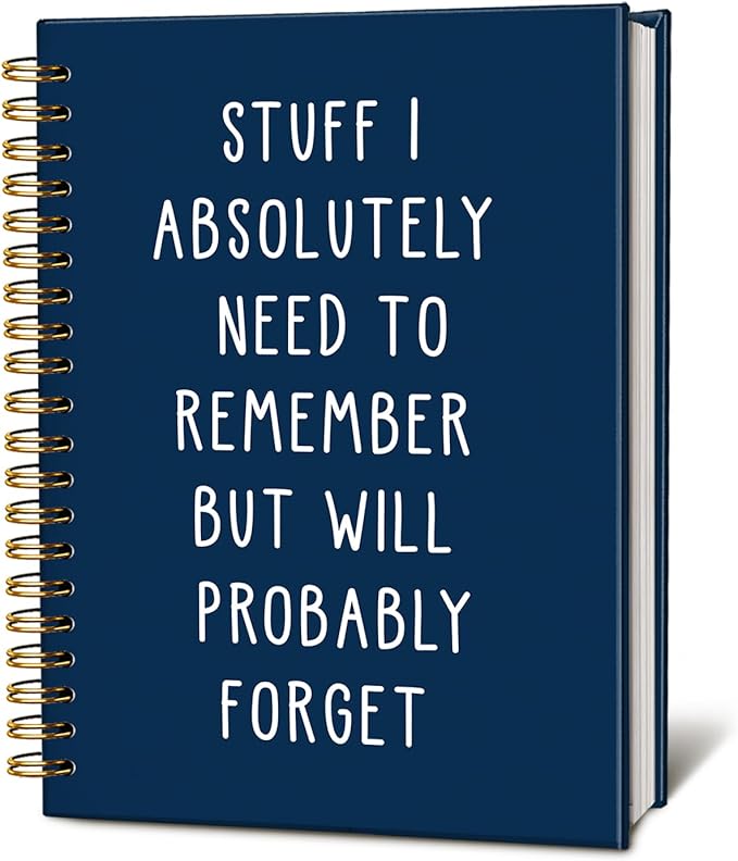 LIANGW Funny Navy Blue Notebooks for Work, Funny Work Gifts for Coworkers & Boss, Coworker Office Gifts for Men Women, Fun Spiral Notebooks Journals for Writing, Funny Office Supplies 5.5x8.3 Inch