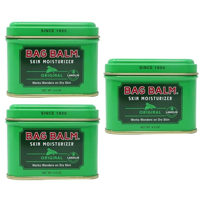Bag Balm Vermont's Original for Dry Chapped Skin Conditions - Hand & Body (4 Ounce (Pack of 3))