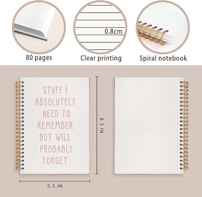 LIANGW Funny Notebooks for Workfor Coworkers & Boss, Funny Work Gifts Coworker Office Gifts for Men Women, Fun Spiral Notebooks Journals for Writing, Funny Office Supplies 5.5x8.3 Inch