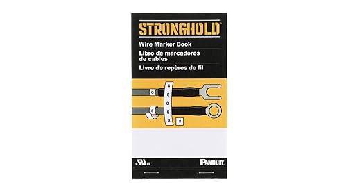 Panduit PCMB-15 Pre-Printed Wire Marker Book, Vinyl Cloth, .22 by 1.38-Inch L, 0-33, 0-45, +, - Legends Only