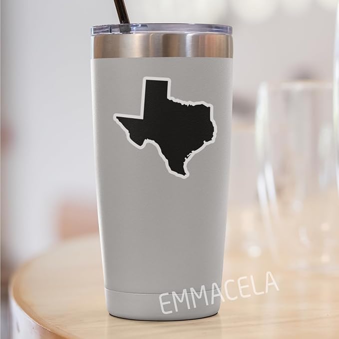(3PCS) Texas State Map Stickers, US State Stickers - Waterproof Vinyl Decals for Tumblers, Water Bottles, Laptops, Books, Scrapbooks, Great for Texas Lovers 3 x 3 Inch