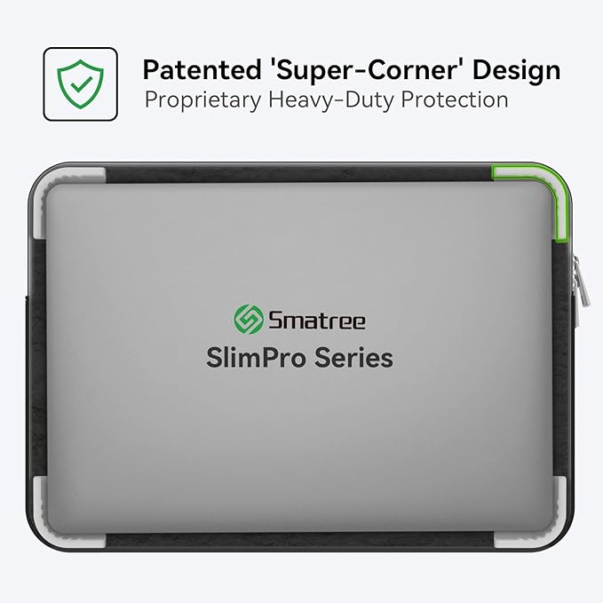 Smatree SlimPro Laptop Sleeve Case for 16 inch HP EliteBook 660/665/865/860 G11, for 16 inch EliteBook 6/8 G1i/G1a, Case with Swift-Access Accessory Pocket, Patented Super-Corner Design (S619)