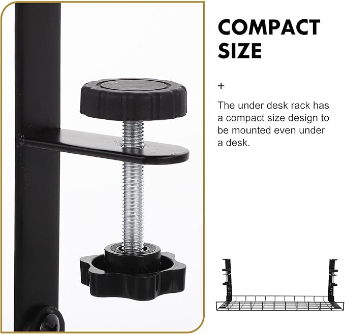 Under Desk Cable Organizer Tray 500Mm No Drill Cable Management Rack Wire Holder for Office Desk Power Strip Storage