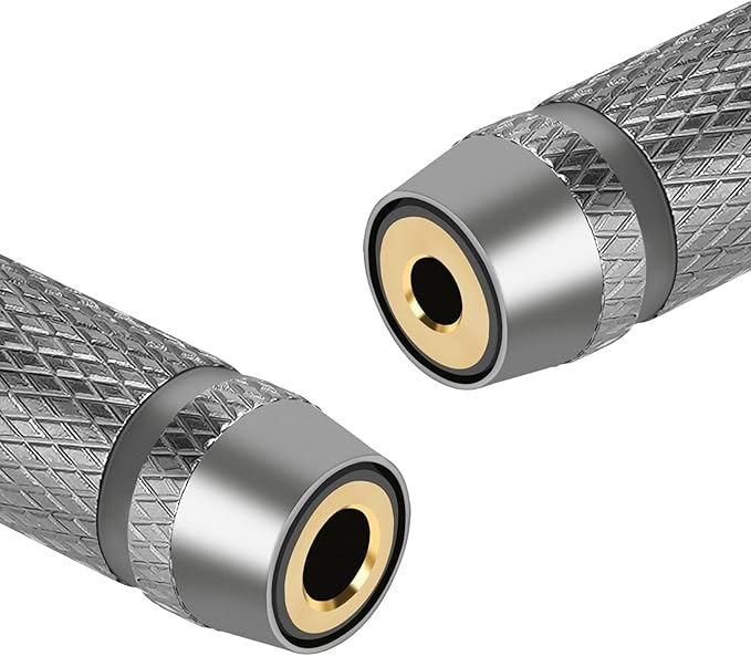 GEEKRIA 4.4mm Male to (1/8'') 3.5mm/2.5mm Balanced Female Headphones Adapter, Aluminum Alloy Conversion Audio Plug, Gold Plated (2 Pack)