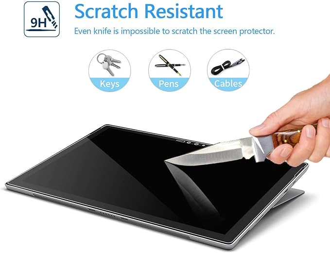 Megoo [2 pack Screen Protector for Surface Pro 7 Plus/Surface Pro 7, Ultra Clear/High Response/Tempered Glass, Compatible for Microsoft Surface Pro 7 12.3 Inch (2019 Release)