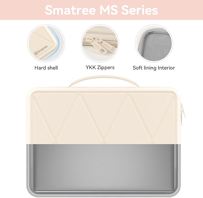 Smatree MS26T Hard EVA Protective Sleeve with Stand Compatible for 12.2 inch Acer Chromebook Spin 312,11.6 inch Chromebook 311,TravelMate B3 TMB311-33-C3FM,TravelMate Spin B3 11 TMB311RN-33 Bag,White