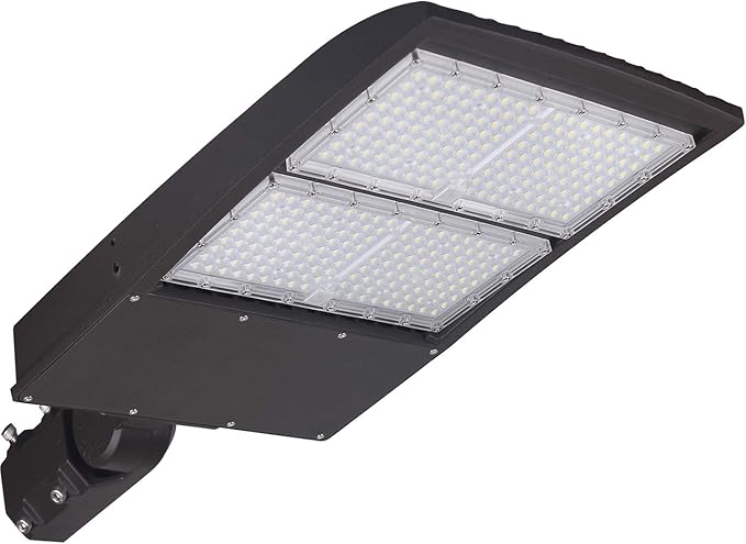 300W LED Parking Lot Light 4000K Neutral White, 40500lm, DLC Premium UL Listed, Slip Fitter Mount, 1-10V Dimmable, 20KV Surge Protection, Shoebox Area Light