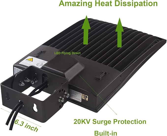 200W LED Shoebox Parking Lot Lights, 20KV Surge Protector, 1-10V Dimmable, 500W-600W MH Equiv, LED Street Road Lamps with Yoke/Wall Mount, 27000LM DLC Premium UL Listed 5000K 100-277VAC