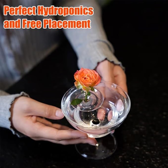 2025 Creative Floating Flower Arrangement Holder, Clear Acrylic Floral Bowl Stem Holder, DIY Floating Centerpiece Bouquet Holders, PVC Flower Float for Weddings, Parties & Fish Tanks (10, S)