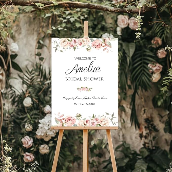 Bridal Shower Welcome Yard Sign, Wedding Shower Welcome Board, Custom Bridal Shower Sign, Elegant Bridal Shower Decor Board#6