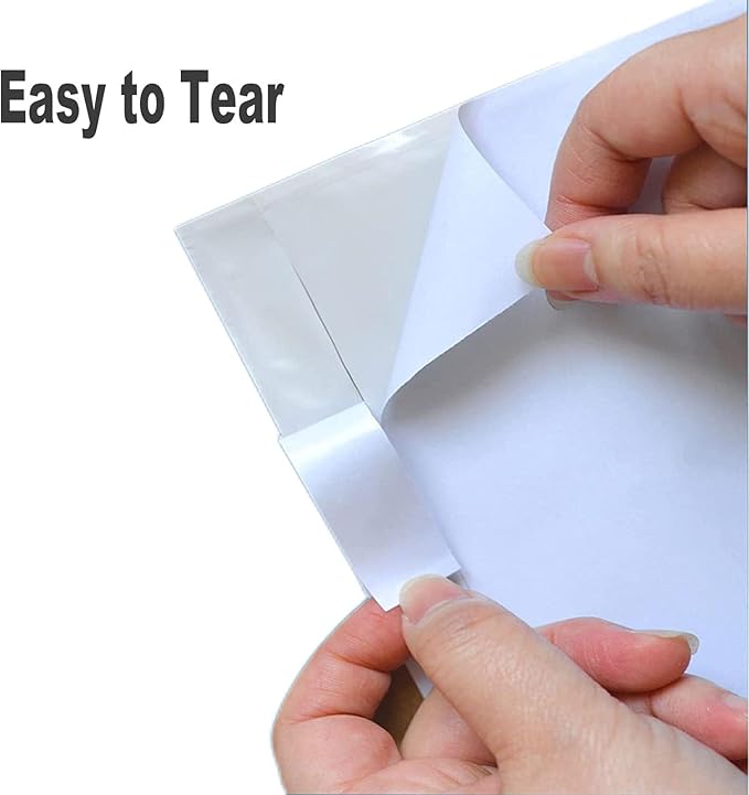 200 Pack 7.5x5.5 Packing List Mailing Envelopes Shipping Envelopes Packing List Clear Adhesive Shipping Label Sleeves Shipping Supplies for Small Businesses