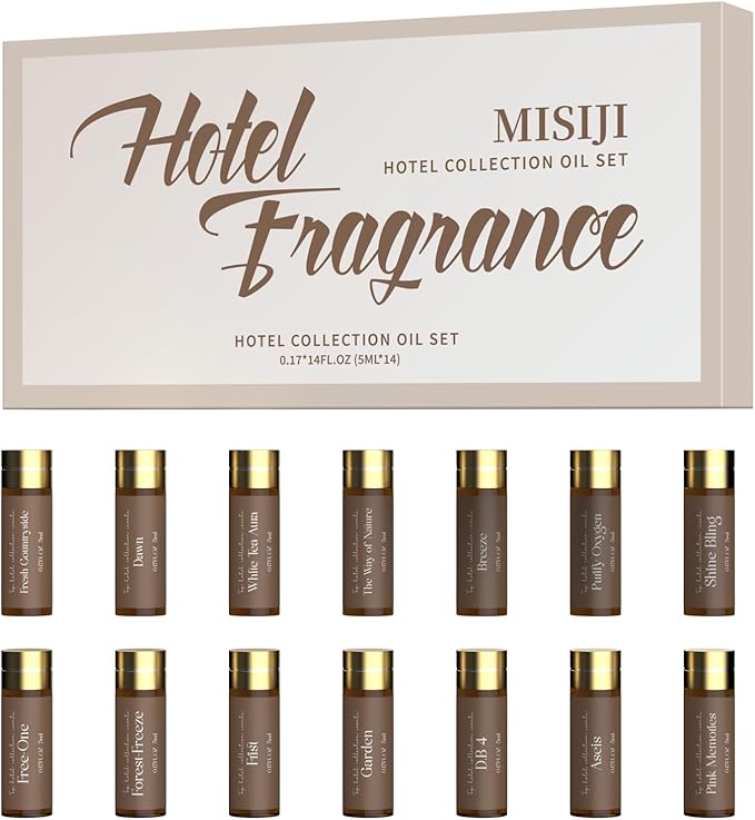 MISIJI Hotel Diffuser Oil Set,Hotel Scent Essential Oils for Diffuser for Home,Luxury Fragrance Oil for Aromatherapy,14 x 5 ML