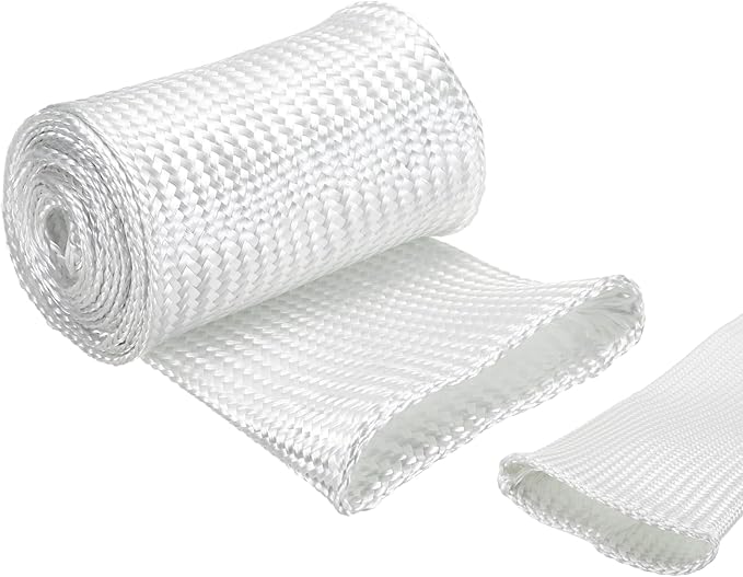 uxcell Insulation Cable Protector,75mm/2.95 Inch-2m/7 Feet High Temp Fiberglass Sleeve White