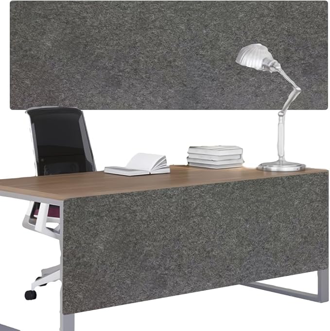 VOVCIG Under Desk Privacy Panel,59 x 19.7 inch Felt Board Modesty Panel is Suitable for Office Desk Cover Skirts, Opaque and Easy to Install