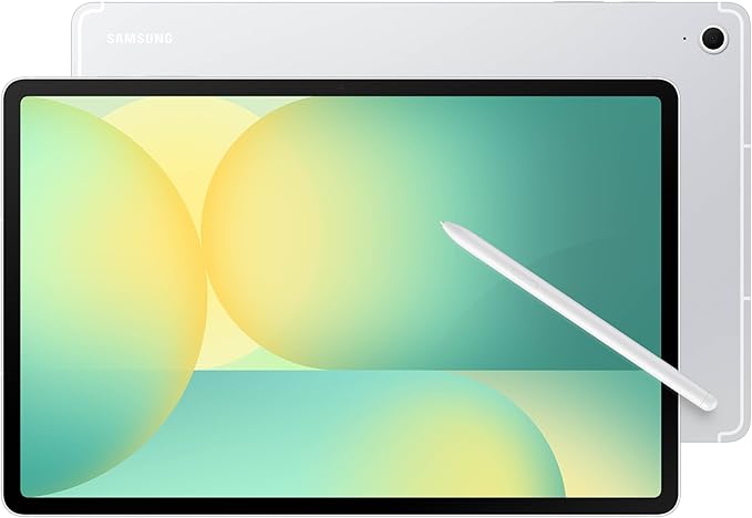 SAMSUNG Galaxy Tab S10 FE+ 13.1” 128GB WiFi Android Tablet + Book Cover Keyboard Slim, Long Battery Life, Powerful Processor, S Pen, US Version, 2025, 2 Yr Manufacturer Warranty, Silver