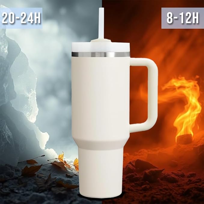 H&F Clicks Insulated Tumbler, Stainless Steel Tumbler with Leakproof Lid for Water, Coffee or Iced Tea. Cup Holder Compatible for Travel, BPA-Free Water Bottle, Vacuum Insulated Tumbler.