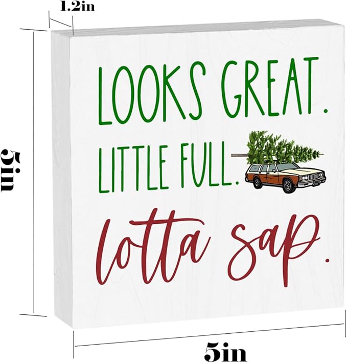 National Lampoons Christmas Vacation Decor for Home Christmas Vacation Decorations for Room Office Xmas Tiered Tray Decor 5 X 5 Inches