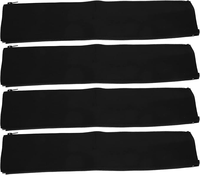 4Pcs Cable Management Sleeve Cord Organizer with Zipper, Neoprene Wire Sleeve Cover for Power Cords and TV Cables, Anti - Bite Protective Wrap with 10 Ties, 19