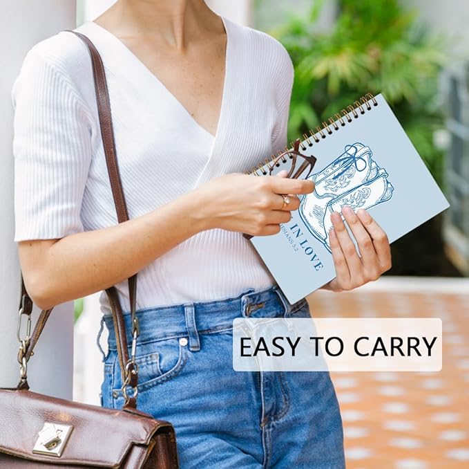 dvhdajed Western Cowgirl Spiral Notebook, Walk in Love Cowgirl Journal Notebooks, Western Preppy Spiral Journal for Girls Women, Cowgirls Office School Supplies Gifts, 5.5x8.3 In
