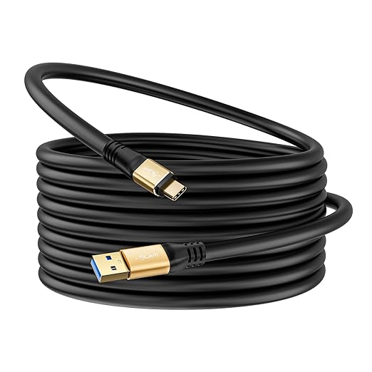 USB 3.0 A to USB C Cable 20FT, Extra Long Type A to Type C Cord, 3A Fast Charging & 5Gbps Data Transfer, Compatible with iPhone 17/16/15 Series, Samsung Galaxy S10 S10+, iPad, Tablets, Laptops