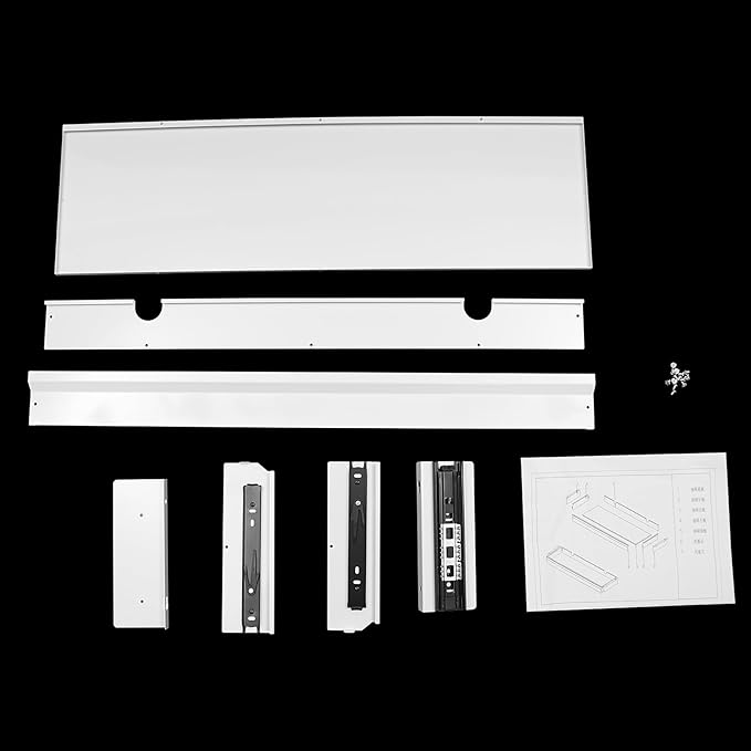 FFanhia 30 Inch Under Desk Mounted Sliding Pull-out Drawer Storage for Sit Stand Workstation Office(Applicable Table Thickness: 0.79in) White