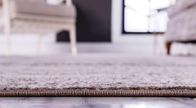 Unique Loom Bromley Collection Area Rug - Wells (3' Round, Light Brown/ Ivory)