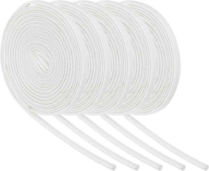 MECCANIXITY 5Pcs Wire Insulation Braid Fire Sleeve,9.8Ft-2.5mm ID White, High Temp Silicone Coated Fiberglass Sleeving for Automotive Hose Lines Electrical Wiring