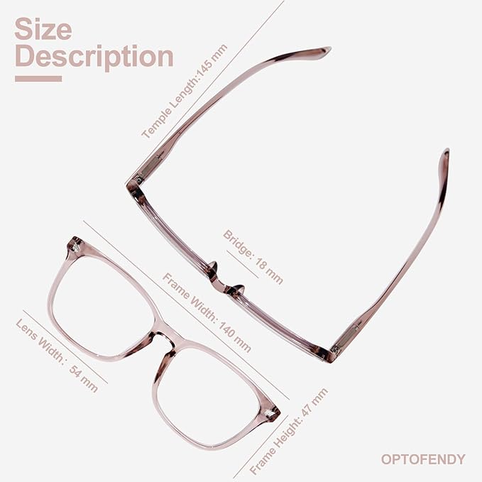 OPTOFENDY Blue Light Blocking Glasses Women Men, Computer Eyeglasses Anti Blue Light Glasses with Anti Eyestrain & UV
