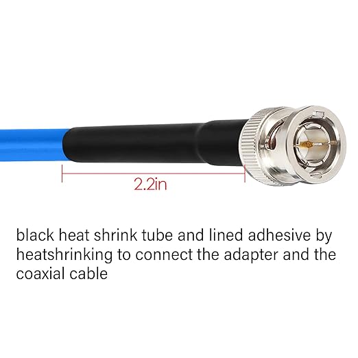 XRDS -RF 2FT SDI Cable, 3G/6G-SDI Cable BNC Digital Video Cables 75 Ohm RG59 BNC Male Cables for 3G/6G HD SDI Monitor Video Recorder Converter Splitter Security Camera