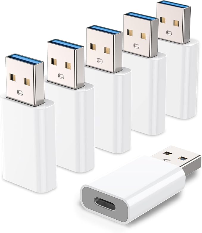 MOSWAG USB C Female to USB A Male Adapter, Compatible with Apple MagSafe Watch 9/8/7/SE/Ultra, iPhone 15/14/13/12 Mini/Pro/Max, iPad, Galaxy Note, Pixel, CarPlay, Wall Plug