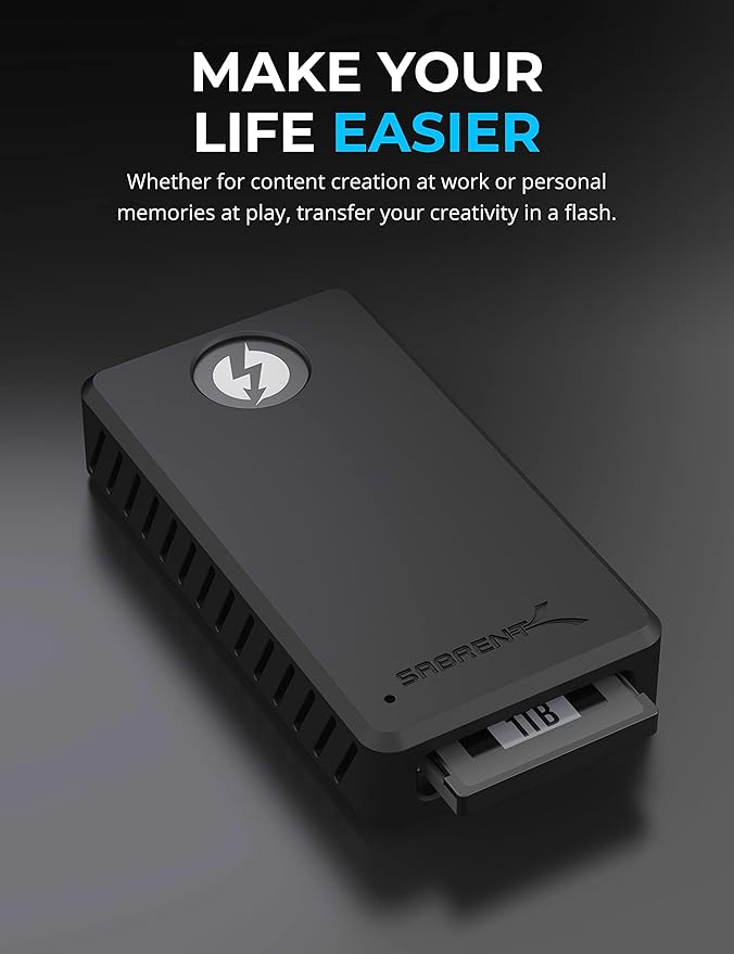 SABRENT Thunderbolt 3 & USB 3 Type C to CFexpress Card Reader (CR-T3CF)