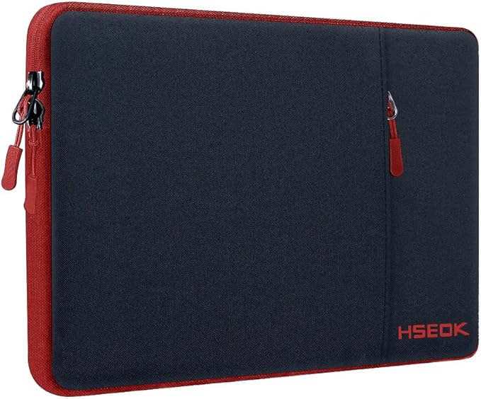 Hseok Laptop Sleeve 15 inch Case with Side Pocket Compatible with MacBook Air 15" M3 M2, Mac Pro 15“, Surface Laptop 15, XPS 15 and Most 14-15 inch Notebooks Chromebooks Tablets,B02K02
