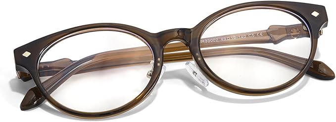 IGnaef Blue Light Blocking Glasses for Women, Oval Frame Bluelight Glasses for Gaming/Computer/Screen BL6216