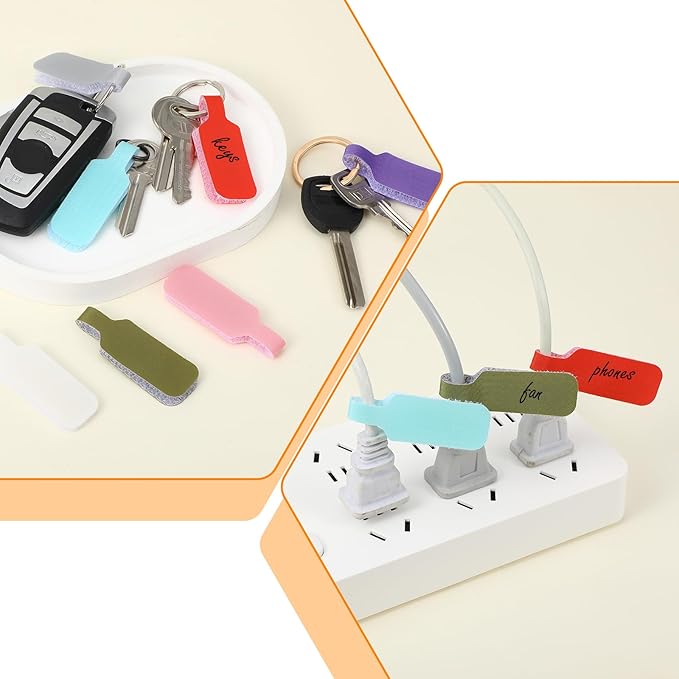 35 PCS Cable Cord Labels Large Size, Cord Labels Reusable Cable Label Tags Writable Wire Tags Label Multicolored Handwriting Cables Tag for Organizing Wires and Identification Electronics Computers