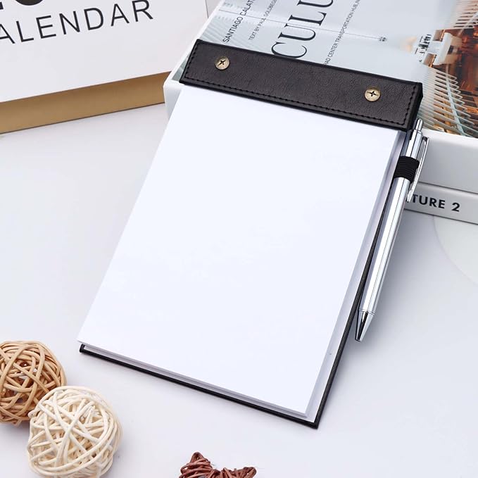 Mogoostry A5 Blank Planning Pads 5.9" x 8" Planner To Do List Memo Note Pads Screw Binding Writing Paperboard Notepad, 100 Sheets per Pack