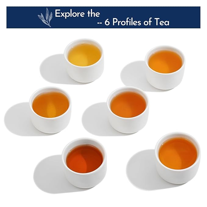 Rinatea Tea Gift Set - West Mt. Tea Selection-Tea Bag Sampler Variety Pack - Includes 6 Rich Flavors, 30 Tea Bags - Natural Loose Leaf Tea Sampler Gift Box for Tea Lovers
