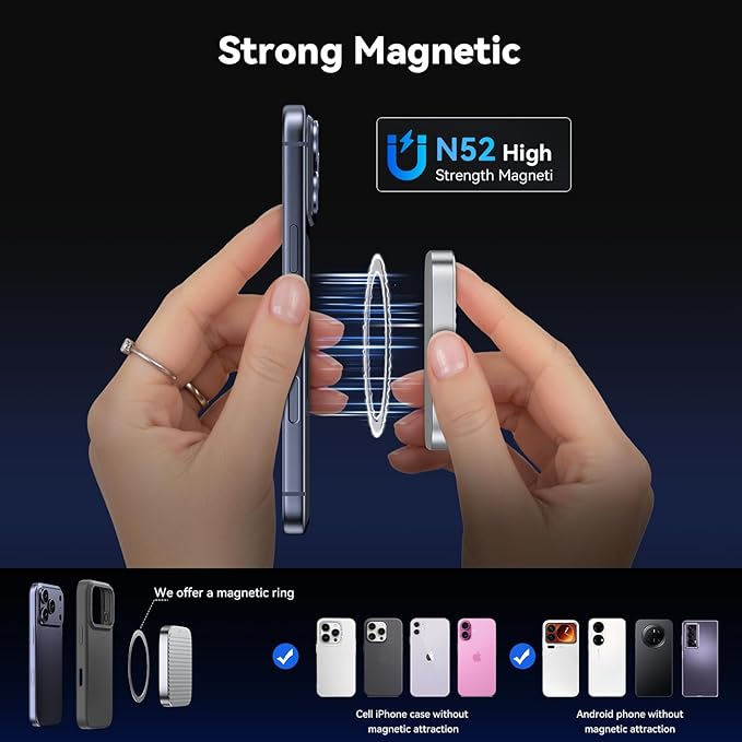 512G External SSD Magnetic Portable SSD USB 3.2 Gen 2x2 up to 2000MB/s 4K 120 fps ProRes HDR Video Record Metal USB-C External Solid State Drive for iPhone 16 Pro Max, Smartphone, Tablet, Laptop