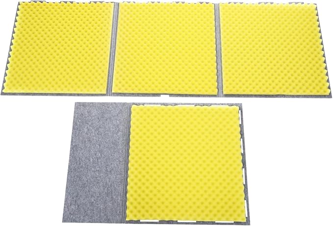 Desktop Soundproof Cover, Foldable Vocal sound absorbing shield, Isolation Booth for Voice Recording, Video Conferencing, Live Commentary, Musical Instrument Practice (Yellow+Gray)