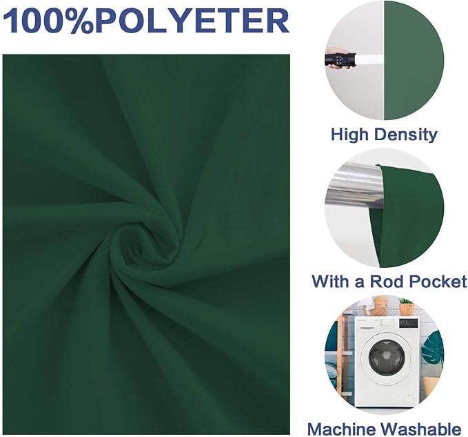 Photo Backdrop Deep Green Background Fabric Professional Photography Solution 6x9ft Seamless Design Eliminate Wrinkles Natural Theme Photography and Flower Background