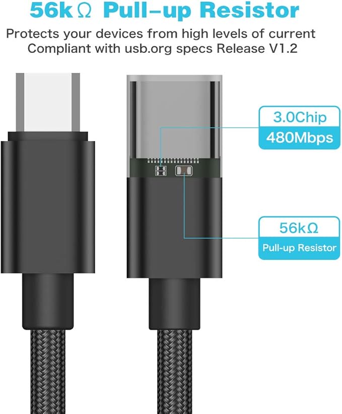 USB C to Micro USB Adapter, KUXIYAN (2 Pack) Type C Female to Micro USB Male Charger Connector Support Charge & Sync Compatible with Samsung Galaxy S7 Edge S6, LG Nexus 5 4 and Micro USB Devices-Black
