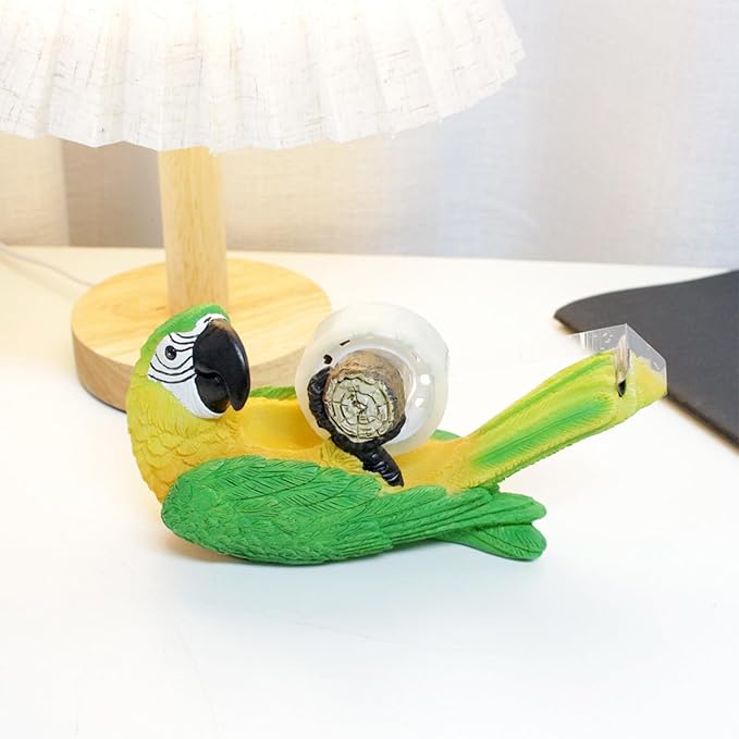 Animal Tape Dispenser - Parrot Design Desktop Organizer, School Office Sculpture Decor, Cute Tape Holder, Fun Office Stationery | Comes with 1 Roll for School Desk Accessories Home Kids Teens Adults