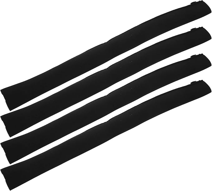 4Pcs Cable Management Sleeve Cord Organizer with Zipper, Neoprene Wire Sleeve Cover for Power Cords and TV Cables, Anti - Bite Protective Wrap with 10 Ties, 19