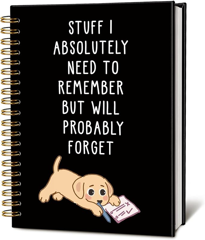 LIANGW Funny Labrador Retriever Puppy Gifts Spiral Notebook Journal, Labrador Retriever Gifts Journal for Writing, Pet Dog Mom Owner Lovers Gift, Dog School Office Stuff Supplies, 5.5x8.3 Inch