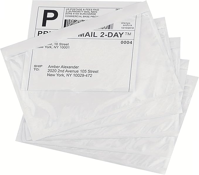 1000 Pcs-7.5x5.5 Packing List Mailing Envelopes Shipping Envelopes Packing List Clear Adhesive Shipping Label Sleeves Shipping Supplies for Small Businesses