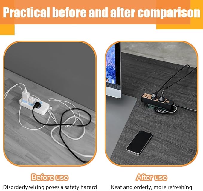 2 PCS Power Strip Holder Wall Mount, No-Drill Self Adhesive Socket Fixator & Cable Organizer, 2-in-1 Punch-Free Stand for Surge Protector, WiFi Router & Remote