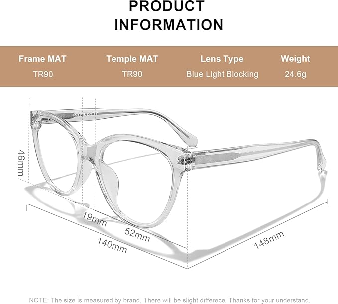 RB.Pilot Reading Glasses for Women Anti Blue Light Computer Readers Magnifying Glass for Reading