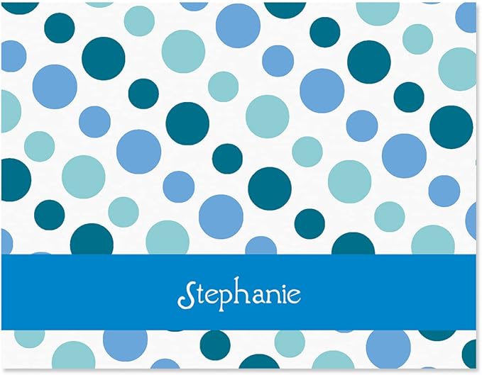 Current Zippy Dots Personalized Note Cards - 24 Cards with White Envelopes, 4¼ x 5½ Inch Size, Blank Stationery, Add Names or Text, For Thank You Notes, Invitations, & Announcements